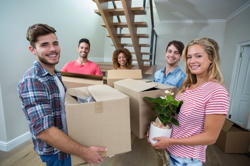 Man and van service loading items during a move