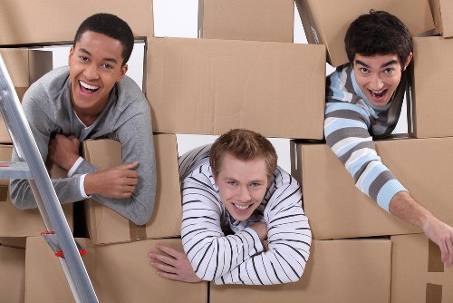 Crew handling furniture carefully during a transport service