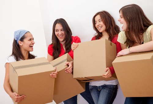 Careful packing and transport of boxes during a local house relocation