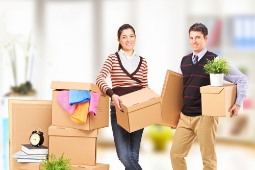 Packing and loading items for a move in Hendon