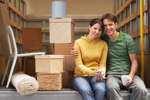 Sturdy cardboard boxes and packing materials for a local move
