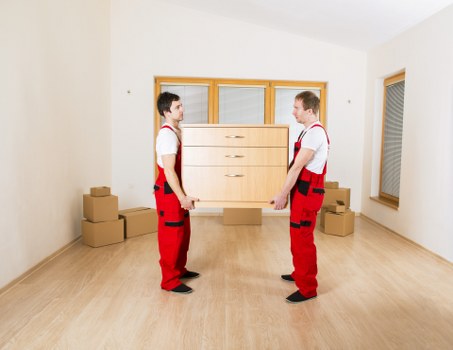 Professional team handling office relocation equipment in Hendon